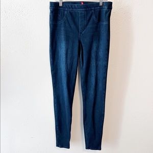 Spanx blue skinny leggings size med